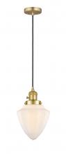 Innovations Lighting 201CSW-SG-G661-7 - Bullet - 1 Light - 7 inch - Satin Gold - Cord hung - Mini Pendant