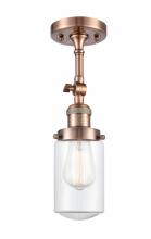 Innovations Lighting 201F-AC-G312 - Dover - 1 Light - 5 inch - Antique Copper - Adjustable Semi-Flush Mount