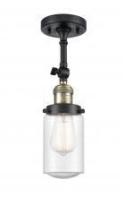 Innovations Lighting 201F-BAB-G314 - Dover - 1 Light - 5 inch - Black Antique Brass - Adjustable Semi-Flush Mount
