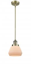 Innovations Lighting 201S-AB-G171 - Fulton - 1 Light - 7 inch - Antique Brass - Stem Hung - Mini Pendant