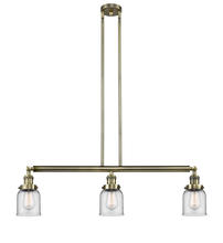 Innovations Lighting 213-AB-G52-LED - Bell - 3 Light - 38 inch - Antique Brass - Stem Hung - Adjustable Island Light