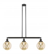 Innovations Lighting 213-OB-G208-8 - Beacon - 3 Light - 41 inch - Oil Rubbed Bronze - Stem Hung - Adjustable Island Light