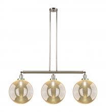 Innovations Lighting 213-PN-G208-12 - Beacon - 3 Light - 44 inch - Polished Nickel - Stem Hung - Adjustable Island Light