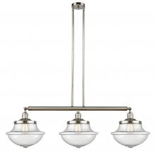 Innovations Lighting 213-PN-G544 - Oxford - 3 Light - 42 inch - Polished Nickel - Stem Hung - Adjustable Island Light
