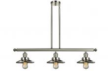 Innovations Lighting 213-PN-M1-LED - Railroad - 3 Light - 41 inch - Polished Nickel - Stem Hung - Adjustable Island Light