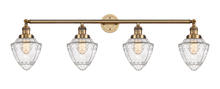 Innovations Lighting 215-BB-G664-7 - Bullet - 4 Light - 46 inch - Brushed Brass - Adjustable Bath Vanity Light