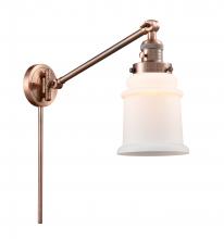 Innovations Lighting 237-AC-G181 - Canton - 1 Light - 8 inch - Antique Copper -Adjustable Swing Arm