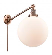 Innovations Lighting 237-AC-G201-12 - Beacon - 1 Light - 12 inch - Antique Copper -Adjustable Swing Arm