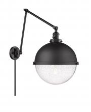 Innovations Lighting 238-BK-HFS-124-BK - Hampden - 1 Light - 13 inch - Matte Black -Adjustable Swing Arm