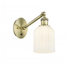 Innovations Lighting 317-1W-AB-G559-5GWH - Bridal Veil - 1 Light - 5 inch - Antique Brass - Adjustable Sconce