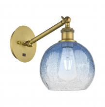 Innovations Lighting 317-1W-BB-G483-8SB - Brookhaven Globe - 1 Light - 8 inch - Brushed Brass - Sconce