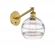 Innovations Lighting 317-1W-BB-G556-8CL - Rochester - 1 Light - 8 inch - Brushed Brass - Adjustable Sconce