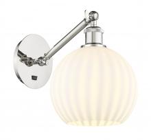 Innovations Lighting 317-1W-PN-G1217-8WV - White Venetian - 1 Light - 8 inch - Polished Nickel - Adjustable Sconce