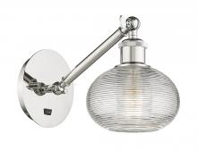 Innovations Lighting 317-1W-PN-G555-6CL - Ithaca - 1 Light - 6 inch - Polished Nickel - Adjustable Sconce