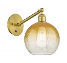 Innovations Lighting 317-1W-SG-G483-8AM - Brookhaven Globe - 1 Light - 8 inch - Satin Gold - Sconce