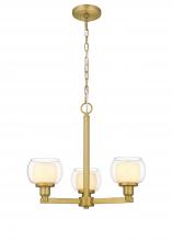 Innovations Lighting 330-3CR-SG-CLW-LED - Cairo - 3 Light - 20 inch - Satin Gold - Chain Hung - Pendant