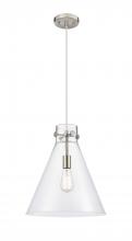 Innovations Lighting 410-1PL-SN-G411-14CL - Newton Cone - 1 Light - 14 inch - Satin Nickel - Cord hung - Pendant