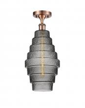 Innovations Lighting 516-1C-AC-G673-8 - Cascade - 1 Light - 8 inch - Antique Copper - Semi-Flush Mount