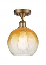 Innovations Lighting 516-1C-BB-G483-8AM - Brookhaven Globe - 1 Light - 8 inch - Brushed Brass - Semi-Flush Mount