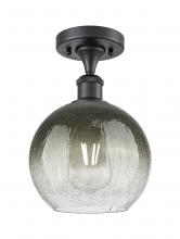 Innovations Lighting 516-1C-BK-G483-8SL - Brookhaven Globe - 1 Light - 8 inch - Matte Black - Semi-Flush Mount
