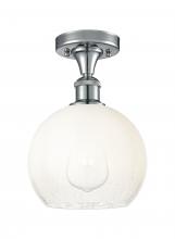 Innovations Lighting 516-1C-PC-G483-8OP - Brookhaven Globe - 1 Light - 8 inch - Polished Chrome - Semi-Flush Mount