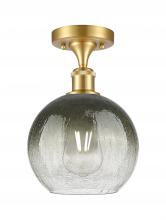 Innovations Lighting 516-1C-SG-G483-8SL - Brookhaven Globe - 1 Light - 8 inch - Satin Gold - Semi-Flush Mount
