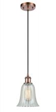 Innovations Lighting 516-1P-AC-G2811-LED - Hanover - 1 Light - 6 inch - Antique Copper - Cord hung - Mini Pendant