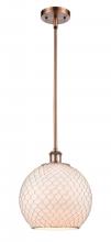 Innovations Lighting 516-1S-AC-G121-10CSN-LED - Farmhouse Chicken Wire - 1 Light - 10 inch - Antique Copper - Mini Pendant