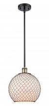 Innovations Lighting 516-1S-BAB-G121-10CBK-LED - Farmhouse Chicken Wire - 1 Light - 10 inch - Black Antique Brass - Mini Pendant