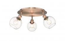 Innovations Lighting 516-3C-AC-G122-6 - Athens - 3 Light - 18 inch - Antique Copper - Flush Mount