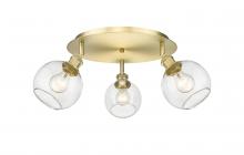 Innovations Lighting 516-3C-SG-G122-6 - Athens - 3 Light - 18 inch - Satin Gold - Flush Mount