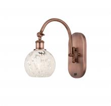 Innovations Lighting 518-1W-AC-G1216-6WM - White Mouchette - 1 Light - 6 inch - Antique Copper - Adjustable Swing Arm