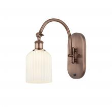 Innovations Lighting 518-1W-AC-G559-5GWH - Bridal Veil - 1 Light - 5 inch - Antique Copper - Adjustable Swing Arm