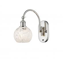 Innovations Lighting 518-1W-PN-G1216-6WM - White Mouchette - 1 Light - 6 inch - Polished Nickel - Adjustable Swing Arm