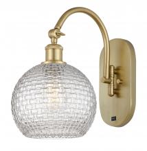 Innovations Lighting 518-1W-SG-G122C-8CL - Athens - 1 Light - 8 inch - Satin Gold - Adjustable Swing Arm