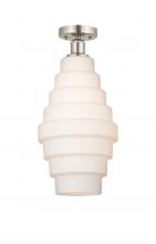 Innovations Lighting 616-1F-SN-G671-8 - Cascade - 1 Light - 8 inch - Brushed Satin Nickel - Flush Mount