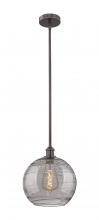 Innovations Lighting 616-1S-OB-G1213-12SM - Athens Deco Swirl - 1 Light - 12 inch - Oil Rubbed Bronze - Cord hung - Mini Pendant