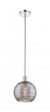 Innovations Lighting 616-1S-PN-G1213-10SM - Athens Deco Swirl - 1 Light - 10 inch - Polished Nickel - Cord hung - Mini Pendant