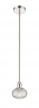 Innovations Lighting 616-1S-PN-G555-6CL - Ithaca - 1 Light - 6 inch - Polished Nickel - Cord hung - Mini Pendant
