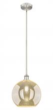 Innovations Lighting 616-1S-SN-G128-12 - Athens - 1 Light - 12 inch - Brushed Satin Nickel - Cord hung - Mini Pendant