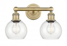 Innovations Lighting 616-2W-BB-G122-6 - Athens - 2 Light - 15 inch - Brushed Brass - Bath Vanity Light