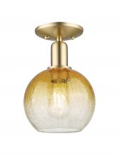 Innovations Lighting 716-1C-CB-G483-8AM - Brookhaven Globe - 1 Light - 6 inch - Champagne Bronze - Semi-Flush Mount