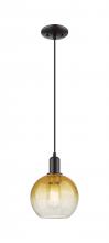 Innovations Lighting 716-1P-BK-G483-8AM - Brookhaven Globe - 1 Light - 6 inch - Matte Black - Cord hung - Mini Pendant