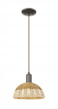 Innovations Lighting 716-1P-OB-NBD2-9-NAT - Natural Ballston Dome - 1 Light - 6 inch - Oil Rubbed Bronze - Cord hung - Mini Pendant