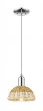 Innovations Lighting 716-1P-PC-NBD2-75-NAT - Natural Ballston Dome - 1 Light - 6 inch - Polished Chrome - Cord hung - Mini Pendant