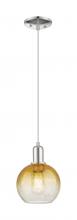 Innovations Lighting 716-1P-PN-G483-8AM - Brookhaven Globe - 1 Light - 6 inch - Polished Nickel - Cord hung - Mini Pendant