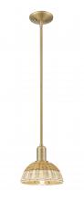 Innovations Lighting 716-1S-BB-NBD2-75-NAT - Natural Ballston Dome - 1 Light - 6 inch - Brushed Brass - Mini Pendant
