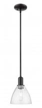 Innovations Lighting 716-1S-BK-GBD-754 - Bristol - 1 Light - 8 inch - Matte Black - Stem hung - Mini Pendant