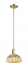 Innovations Lighting 716-1S-CB-NBD2-9-NAT - Natural Ballston Dome - 1 Light - 6 inch - Champagne Bronze - Mini Pendant