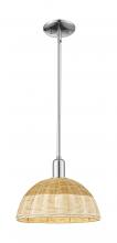 Innovations Lighting 716-1S-PC-NBD2-12-NAT - Natural Ballston Dome - 1 Light - 6 inch - Polished Chrome - Mini Pendant